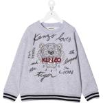 Sweatshirts Kenzo gris à rayures à motif fleurs de créateur Taille 8 ans look sportif pour fille de la boutique en ligne Miinto.fr avec livraison gratuite 