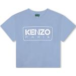 T-shirts à col rond Kenzo bleu ciel de créateur Taille 10 ans look casual pour fille de la boutique en ligne Miinto.fr 