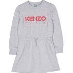 Robes imprimées Kenzo Kids grises Taille 12 ans pour fille de la boutique en ligne Farfetch.com 