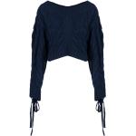 Pulls de créateur Kenzo bleus en coton bio éco-responsable à manches longues Taille M look fashion pour femme 