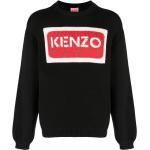 Pulls de créateur Kenzo Logo noirs en coton mélangé à mailles pour homme 