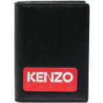 Portefeuilles de créateur Kenzo Logo noirs en cuir de veau en cuir pour homme 