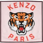 Foulards en soie de créateur Kenzo Tiger violets à motif tigres Tailles uniques pour femme 