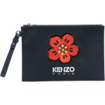 Pochettes de créateur Kenzo Flower bleu marine à motif fleurs en cuir pour femme 