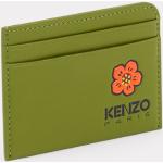 Porte-cartes en cuir de créateur Kenzo Flower kaki en cuir à motif fleurs pour homme 