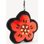 Porte-cartes en cuir de créateur Kenzo Flower noirs en peluche à motif fleurs pour enfant 