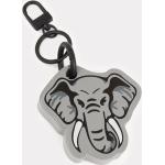 Porte-clés de créateur Kenzo gris perle en résine à perles à motif éléphants 