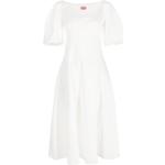 Robes évasées de créateur Kenzo blanches mi-longues Taille XS pour femme en promo 