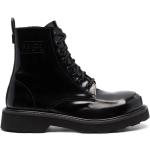 Chaussures de créateur Kenzo noires en cuir de veau en cuir à bouts ronds à lacets Pointure 41 look fashion pour homme 