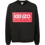 Sweats à col rond de créateur Kenzo Logo noirs à manches longues pour homme 