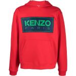 Polaires de créateur Kenzo rouges à logo en jersey à capuche à manches longues Taille L pour homme 