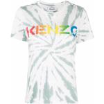 T-shirts à imprimés de créateur Kenzo Logo verts à motif tie-dye en jersey à manches courtes à col rond pour femme en promo 