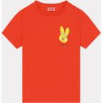 T-shirts de créateur Kenzo rouges à motif lapins à manches courtes à manches courtes à col rond Taille L pour femme 