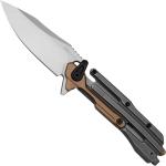 Kershaw Frontrunner 2039 Flipper Gray & Bronze Stainless Steel, couteau de poche