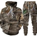 Vêtements de chasse camouflage à motif animaux respirants Taille XXL look fashion pour homme 