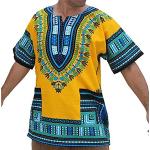 Chemises imprimé africain à motif Afrique à manches courtes à manches courtes Taille 5 XL style ethnique pour homme 