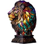Lampes de table en verre à motif lions 