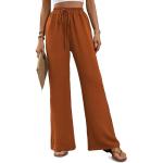Pantalons taille haute orange Taille M look fashion pour femme 