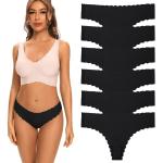 Strings invisibles noirs Taille S look sexy pour femme en promo 