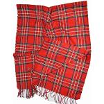 Écharpes écossaises rouges en laine Taille XL classiques pour homme 