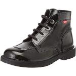 Chaussures oxford Kickers noires en cuir à fermetures éclair Pointure 35 look casual pour femme 