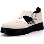 Chaussures à boucles Kickers blanches en cuir à boucles Pointure 40 look casual pour femme en promo 