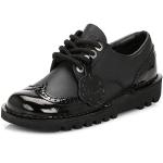 Chaussures oxford Kickers Kick noires en caoutchouc à lacets Pointure 37 look casual pour femme 