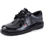 Chaussures oxford Kickers Kick noires en cuir verni à lacets Pointure 37 look casual pour femme en promo 