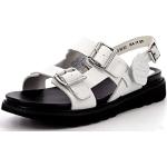 Sandales plates Kickers blanches en cuir Pointure 39 look fashion pour femme en promo 