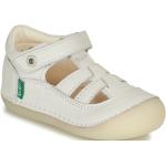 Sandales Kickers blanches en cuir Pointure 25 avec un talon jusqu'à 3cm pour enfant en promo 