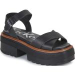Sandales Kickers Kick noires en cuir en cuir Pointure 40 avec un talon entre 5 et 7cm pour femme en promo 