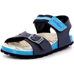 Sandales Kickers bleu marine à scratchs Pointure 35 look fashion pour garçon 