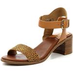 Sandales à talons Kickers camel en cuir Pointure 40 look fashion pour femme en promo 