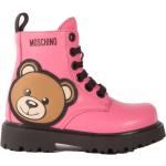 Bottines de créateur Moschino roses à motif ours à fermetures éclair Pointure 25 pour fille 