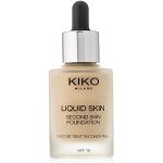 Fonds de teint Kiko beiges nude cruelty free non comédogènes vitamine E sans parfum texture liquide en promo 