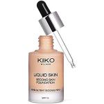 Fonds de teint Kiko beiges nude cruelty free non comédogènes vitamine E sans parfum texture liquide 