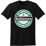 Kimi Raikkonen Leave Me Alone Circular Poster T-Shirt Black Graphic Unisex Tee Shirt XL