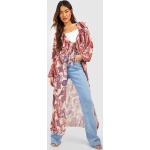vestes kimono Boohoo roses à volants à manches longues Taille S look fashion pour femme en promo 