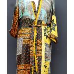 Robes en soie en soie longues à manches trois-quart Tailles uniques look vintage pour femme 