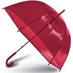 Kimood - Parapluie transparent (Taille unique) (Rouge)
