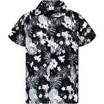 Chemises hawaiennes tropicales en polyester à motif ananas à manches courtes Taille 5 XL look casual pour homme 