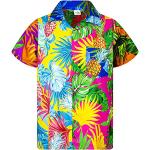 Chemises hawaiennes rouges en polyester Taille 3 XL look casual pour homme 