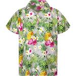 Chemises hawaiennes grises en polyester Taille XL look casual pour homme 