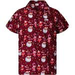 Chemises hawaiennes rouges en polyester Taille XL look casual pour homme 