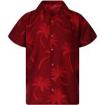 Chemises hawaiennes rouge bordeaux Taille 5 XL look casual pour homme 