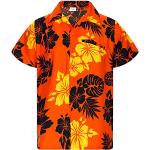 Chemises hawaiennes rouges en polyester Taille XXL look casual pour homme 