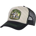 Casquettes trucker King Kerosin blanches à rayures Tailles uniques look Pin-Up pour homme 