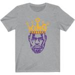 King Lebron James Los Angeles Lakers Word Art Minimalist Purple & Gold Unisex Jersey Short Sleeve Tee