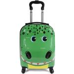 Valises Kinston vertes à imprimé animal à motif animaux à 4 roues à roulettes look fashion 32L pour enfant 