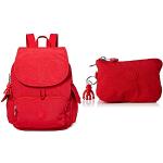 Sacs à dos de voyage Kipling City Pack rouges look fashion en promo 